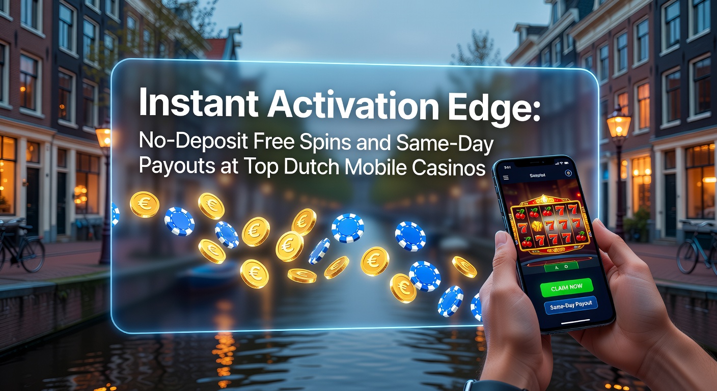 Mobiele casino-interface met actieve free spins en snelle uitbetalingsknoppen op een smartphone-scherm, typisch voor Nederlandse spelers