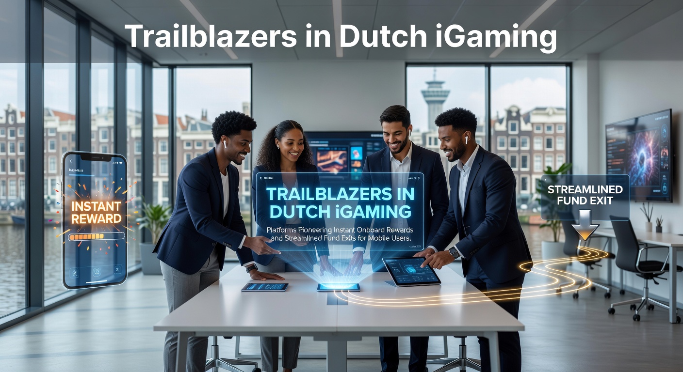 Mobiele interface van een Nederlands iGaming-platform met directe beloningsactivatie en snelle uitbetalingsopties